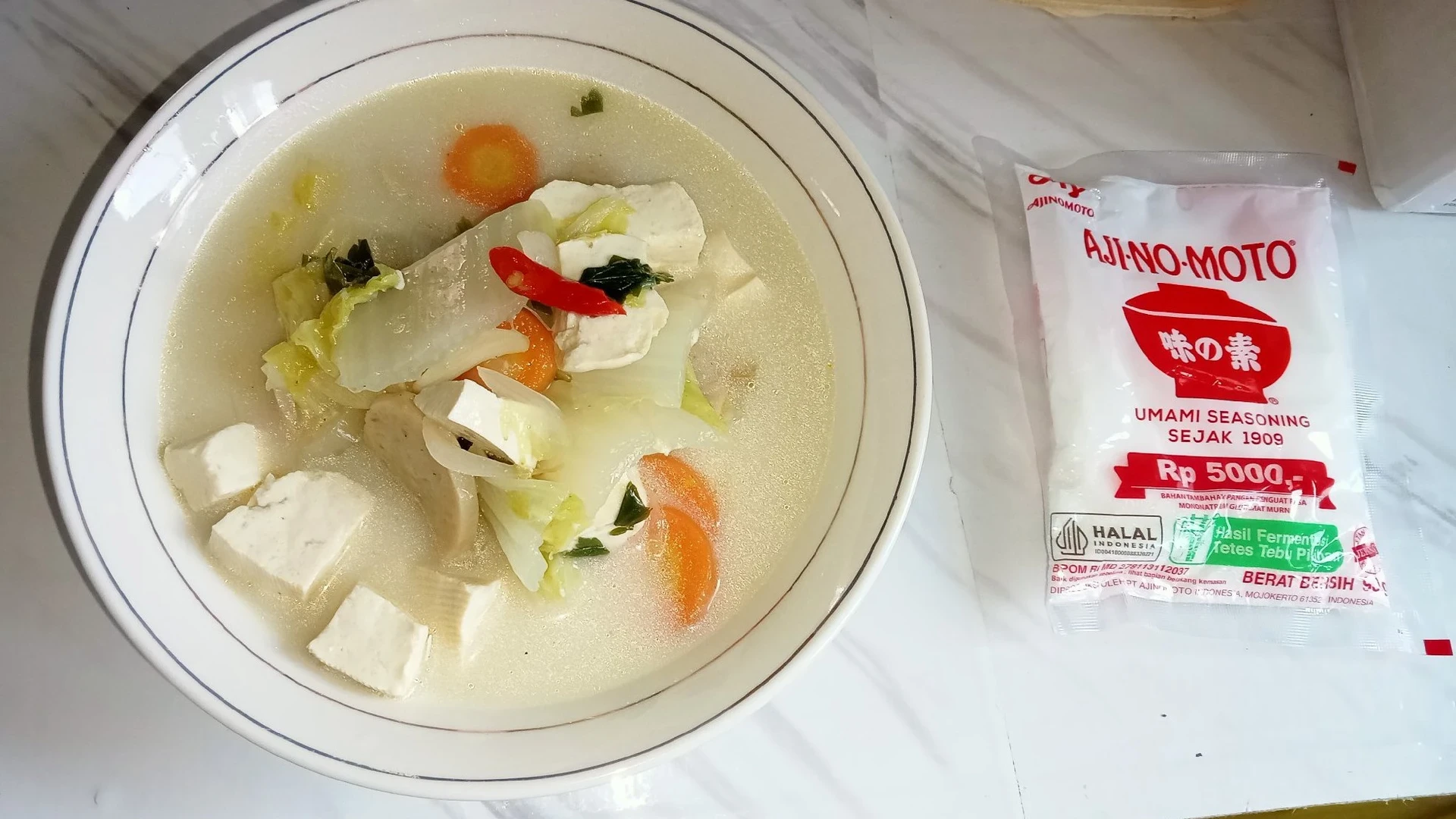 Sayur setup santan Tahu Sawi