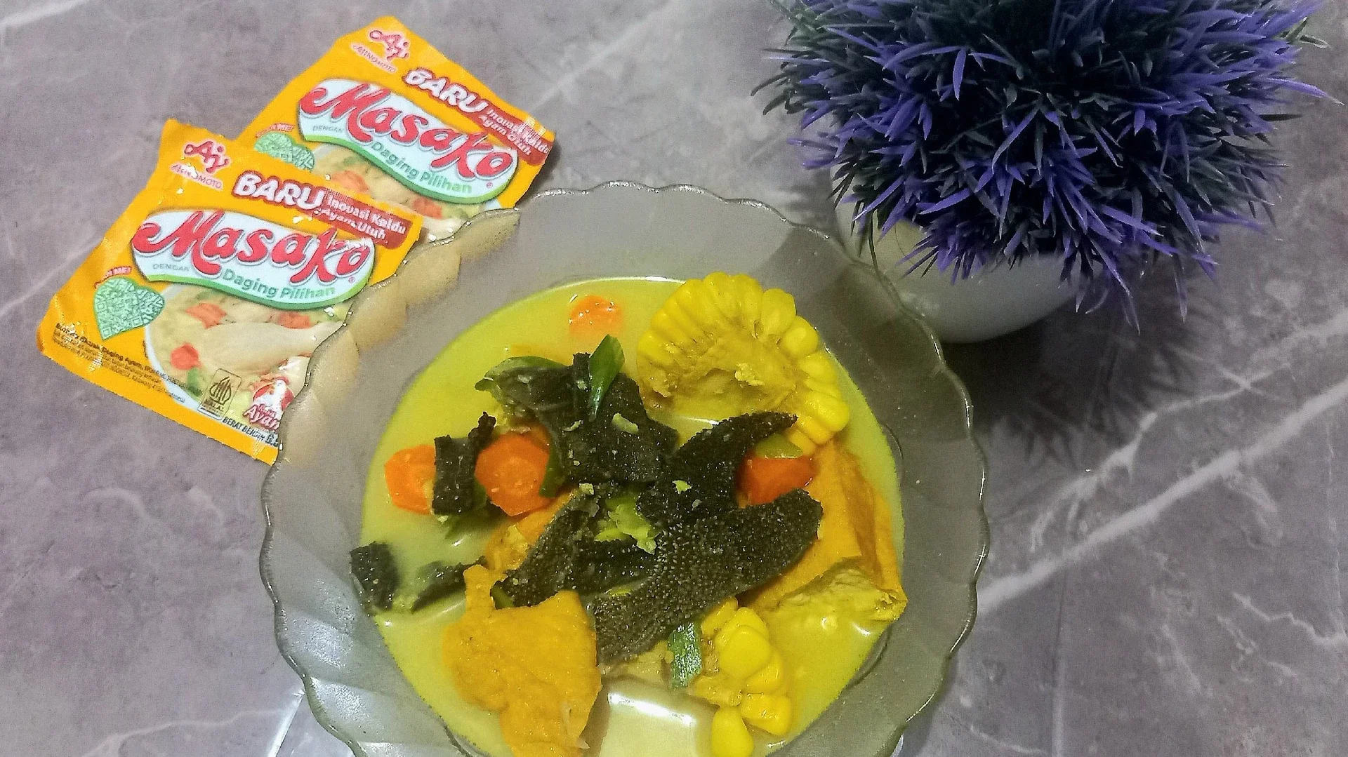 Sayur tahu babat dan jagung 
