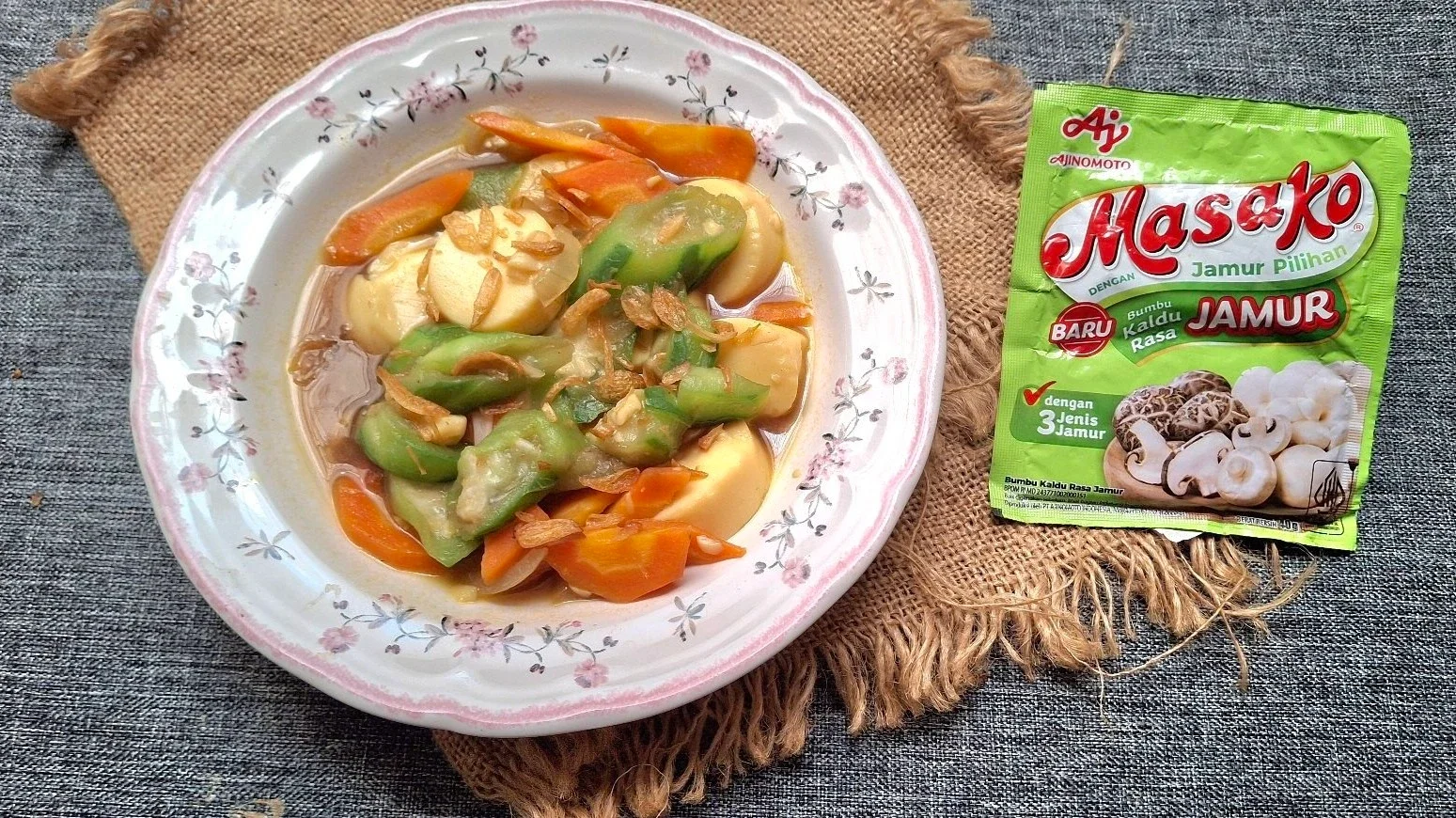 Sayur Tofu Oyong Wortel ala Masako