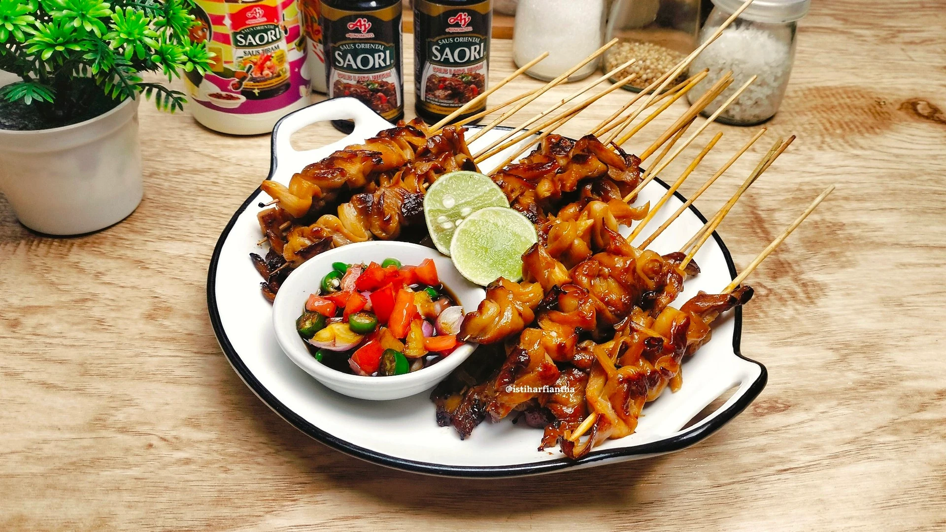 Sate Jamur Tiram Lada Hitam ala SAORI® #SejutaRasaLezatSAORI