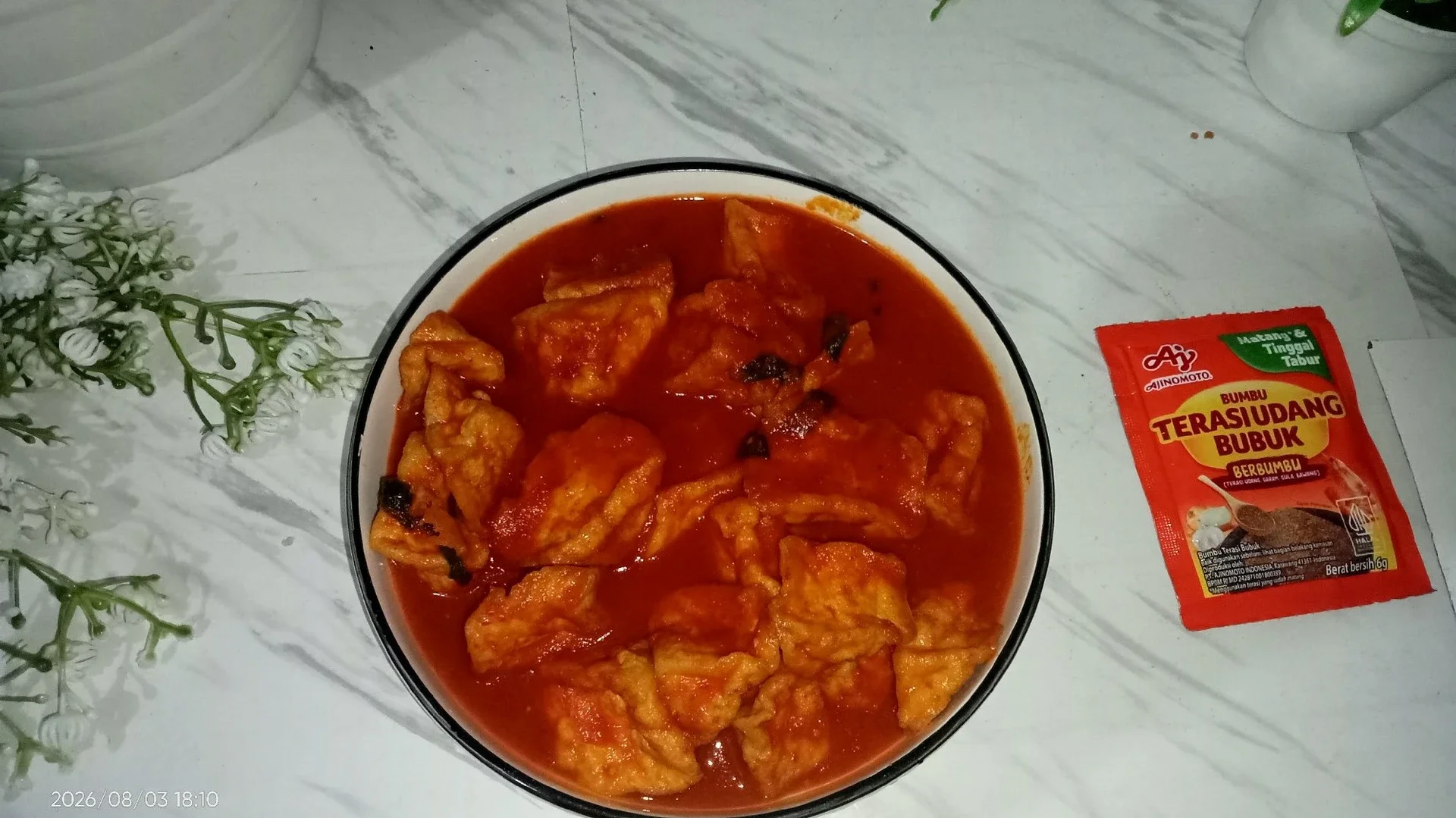 Semur Tahu Bumbu Merah Terasi 