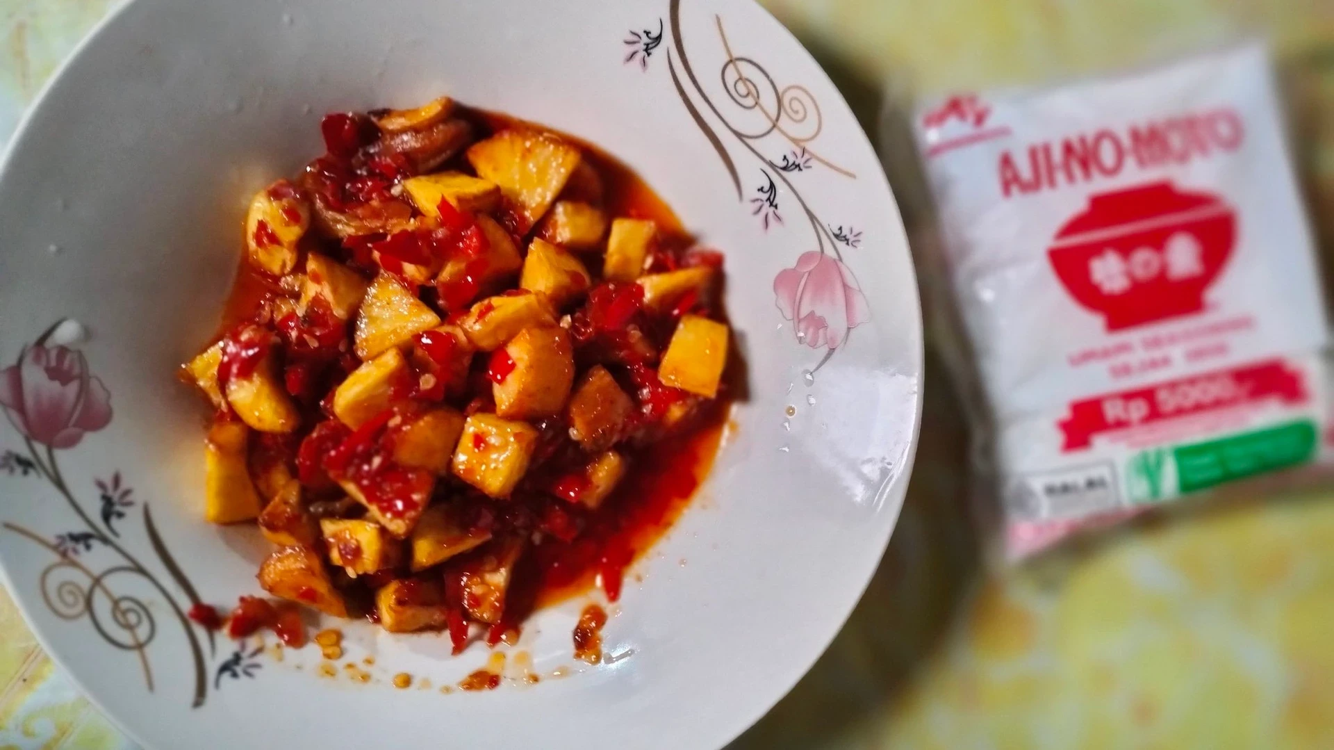 Singkong Balado ala Ajinomoto 