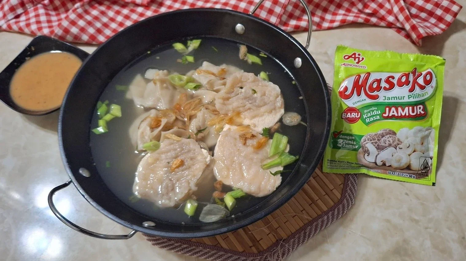 Siomay Kuah Kaldu Jamur ala Masako