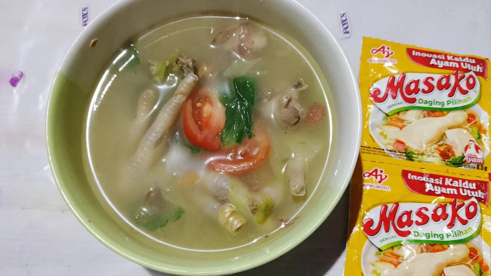 Sop ceker ayam kampung