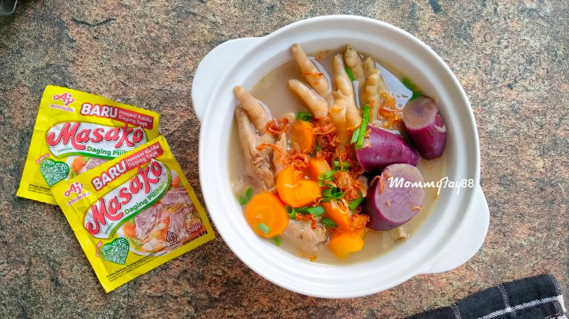 Sop Ceker Ubi Ungu