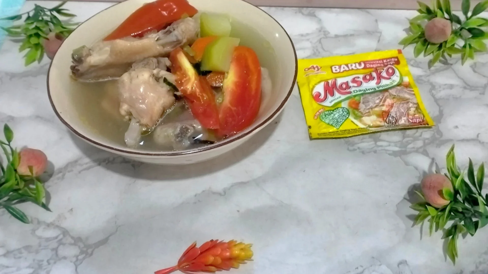 Sop Sayap Ayam  Labu siam