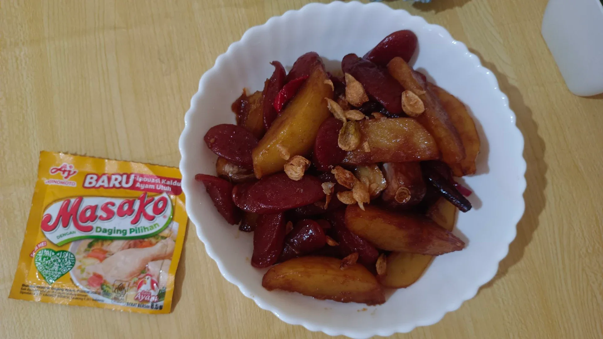 Sosis Ayam Kentang Masak Kecap