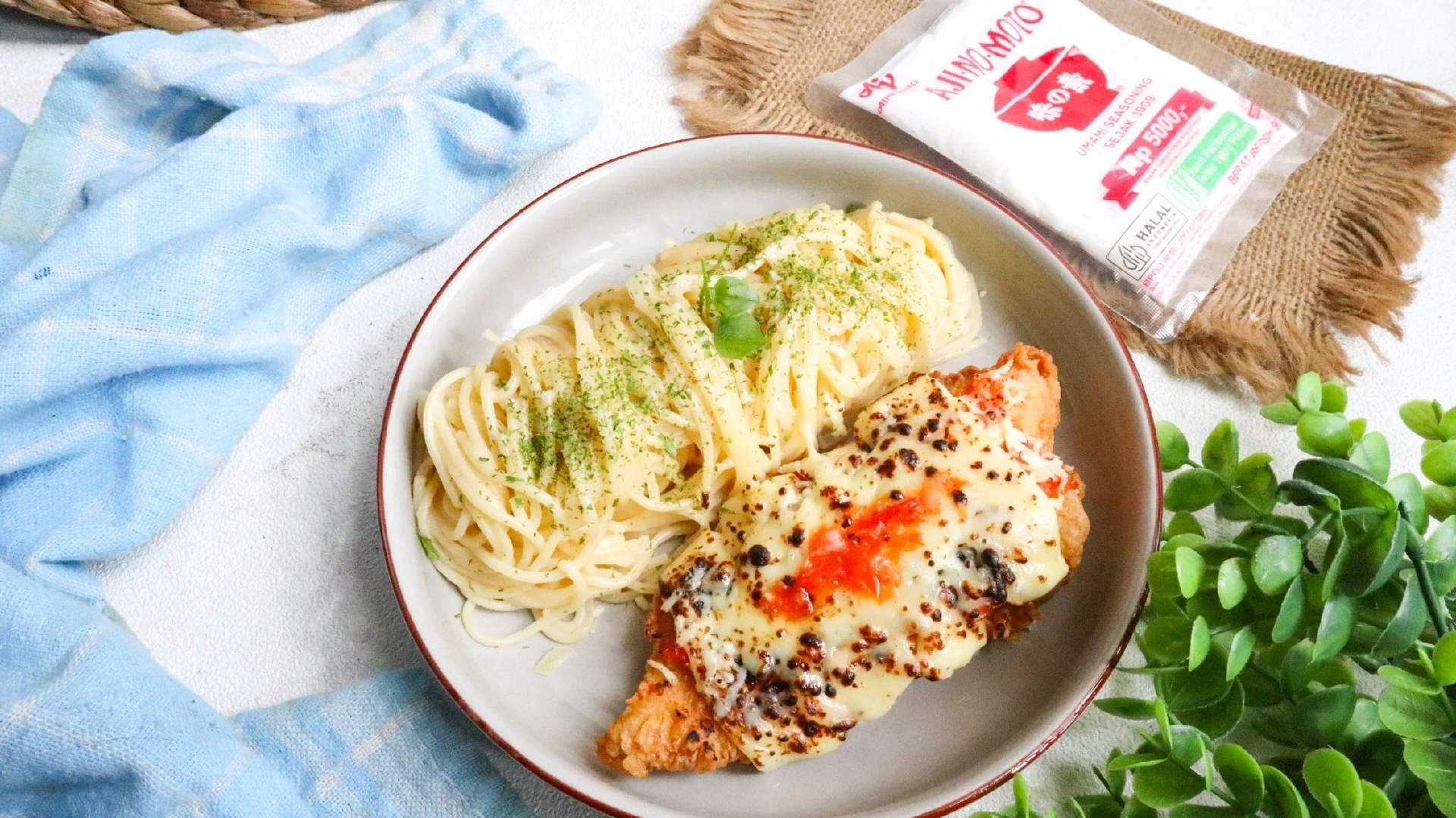 Spageti Ayam Geprek Keju