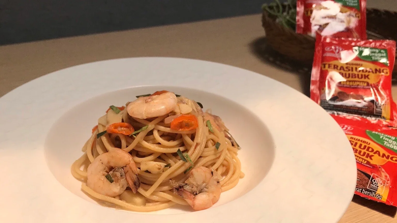 Spageti Udang sambal matah