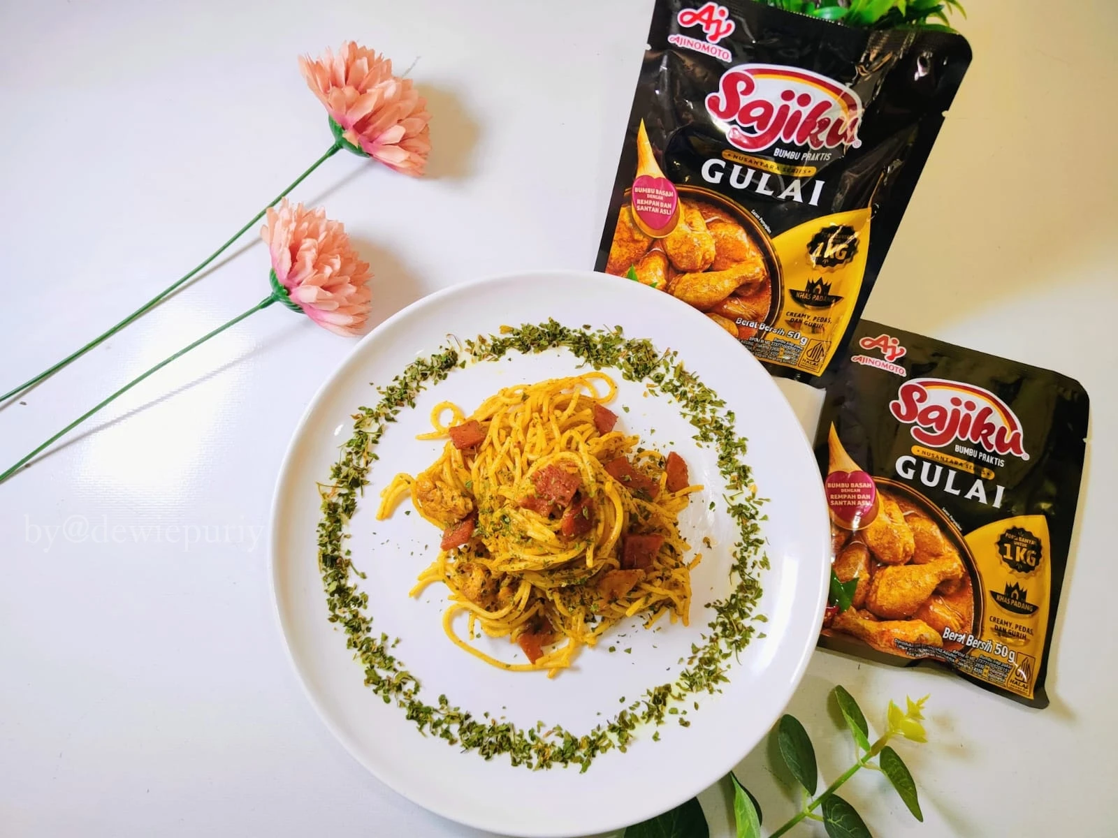 Spaghetti Gulai Creamy ala Ajinomoto 🍝✨#SAJIANRamadanKU