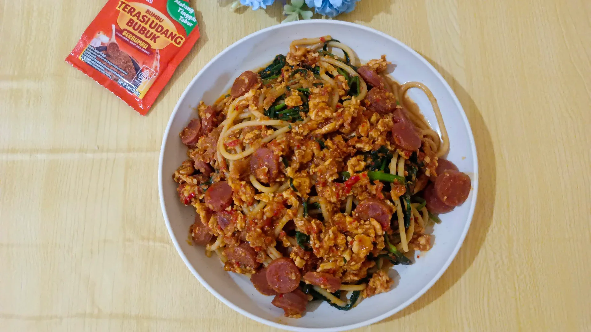 Spaghetti Kangkung Belacan