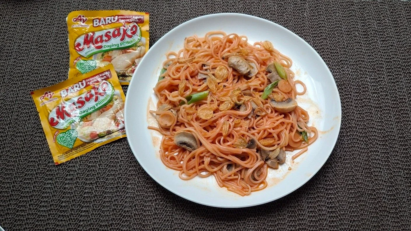 Spaghetti Pedas Manis ala Masako