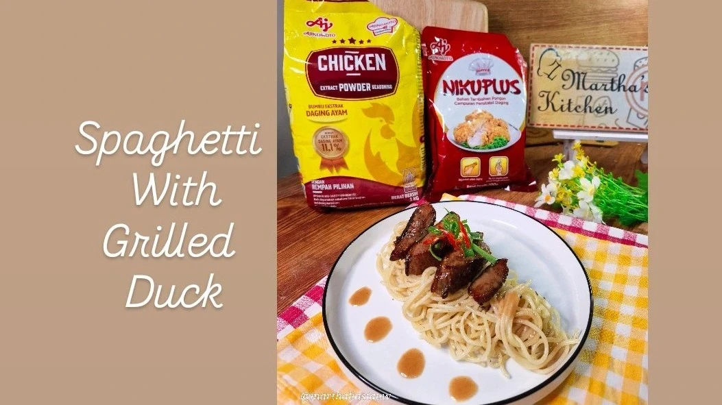 Spaghetti with Grilled Duck 