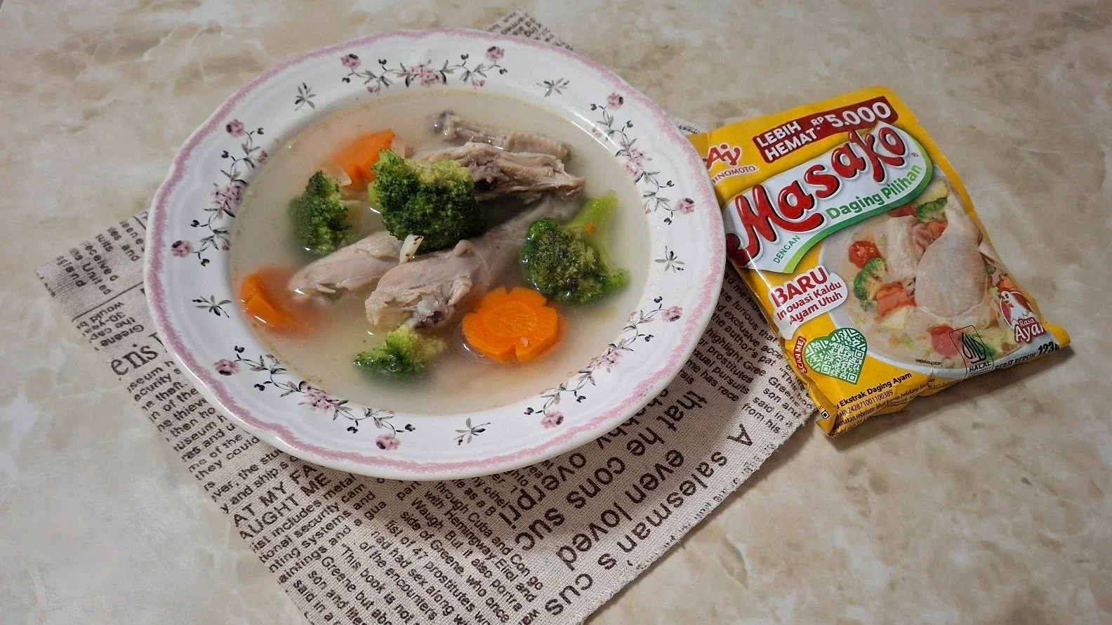 Sup Ayam Brokoli ala Masako