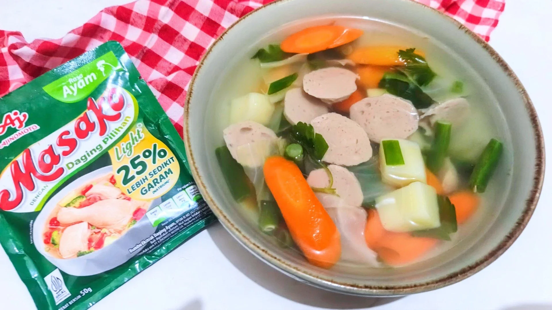Sup Bakso ala Masako Light