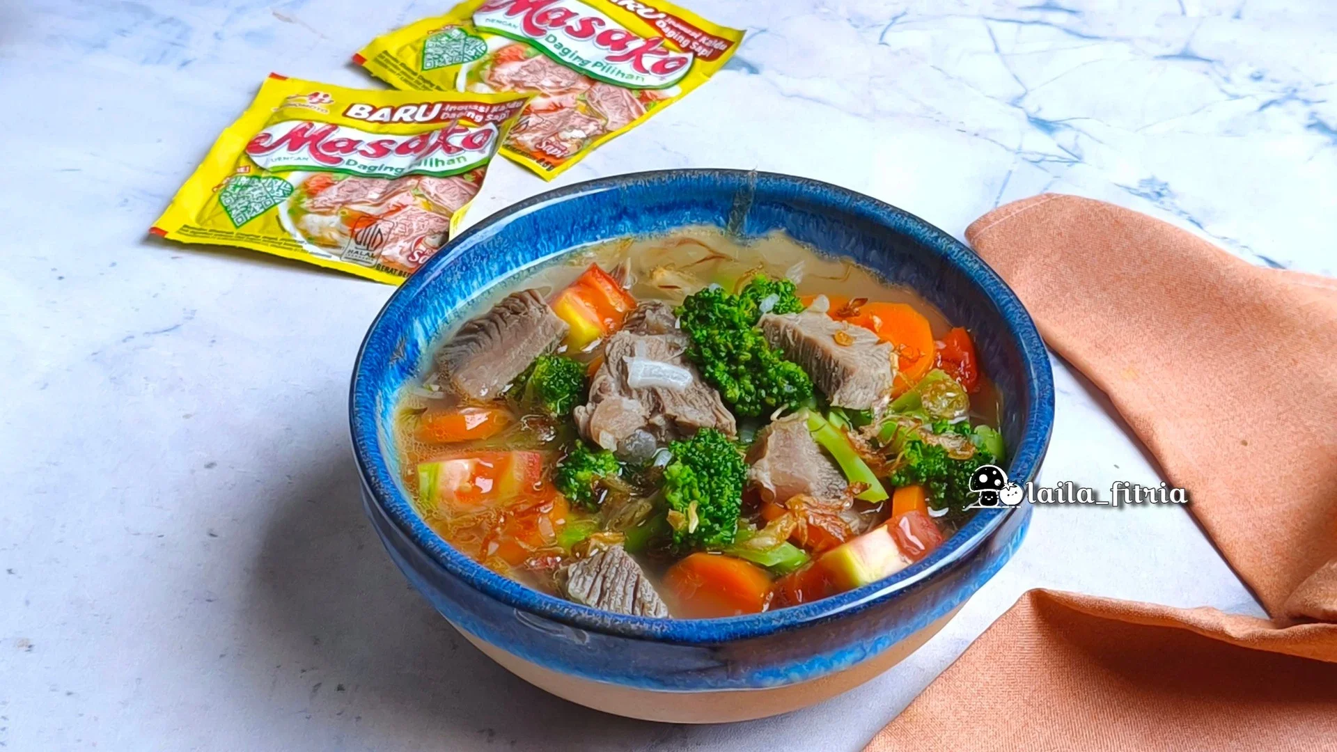 Sup Daging Brokoli ala Masako