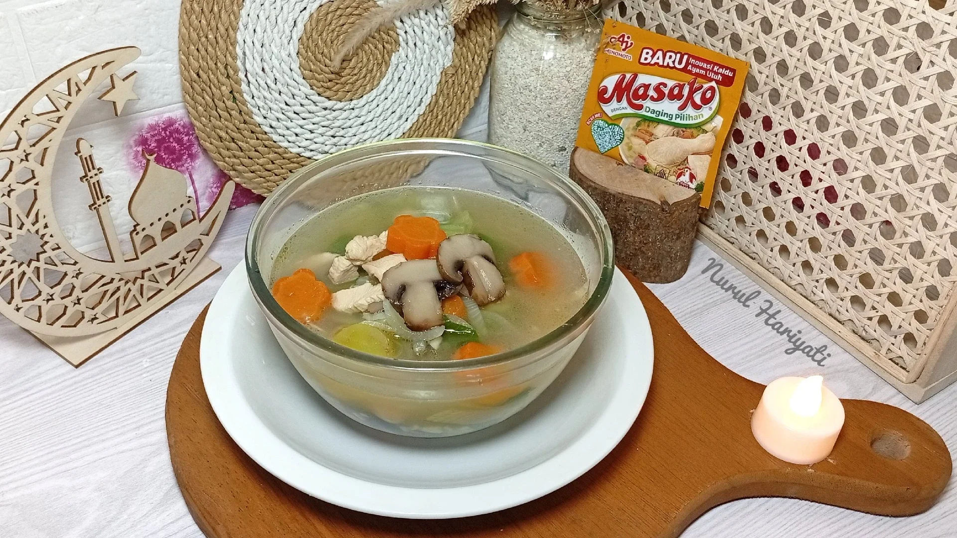 Sup Jamur Kancing ala Masako #KreasiSerbaJamur