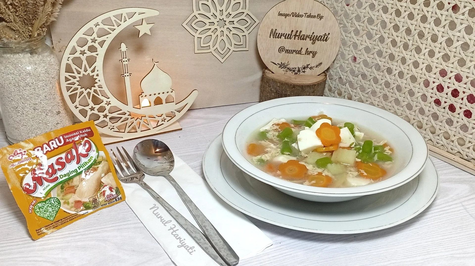 Sup Sayur Telur ala Masako