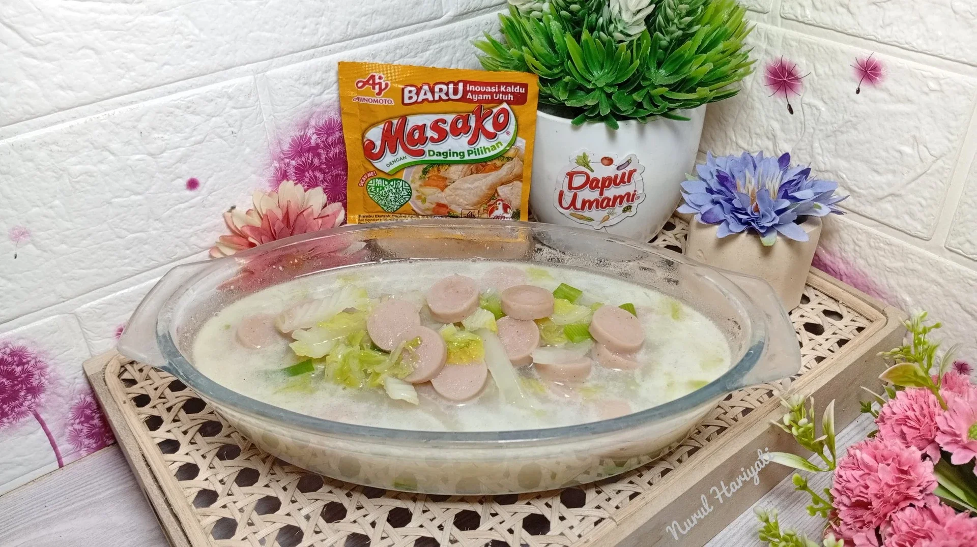 Sup Sosis Sawi Kuah Santan