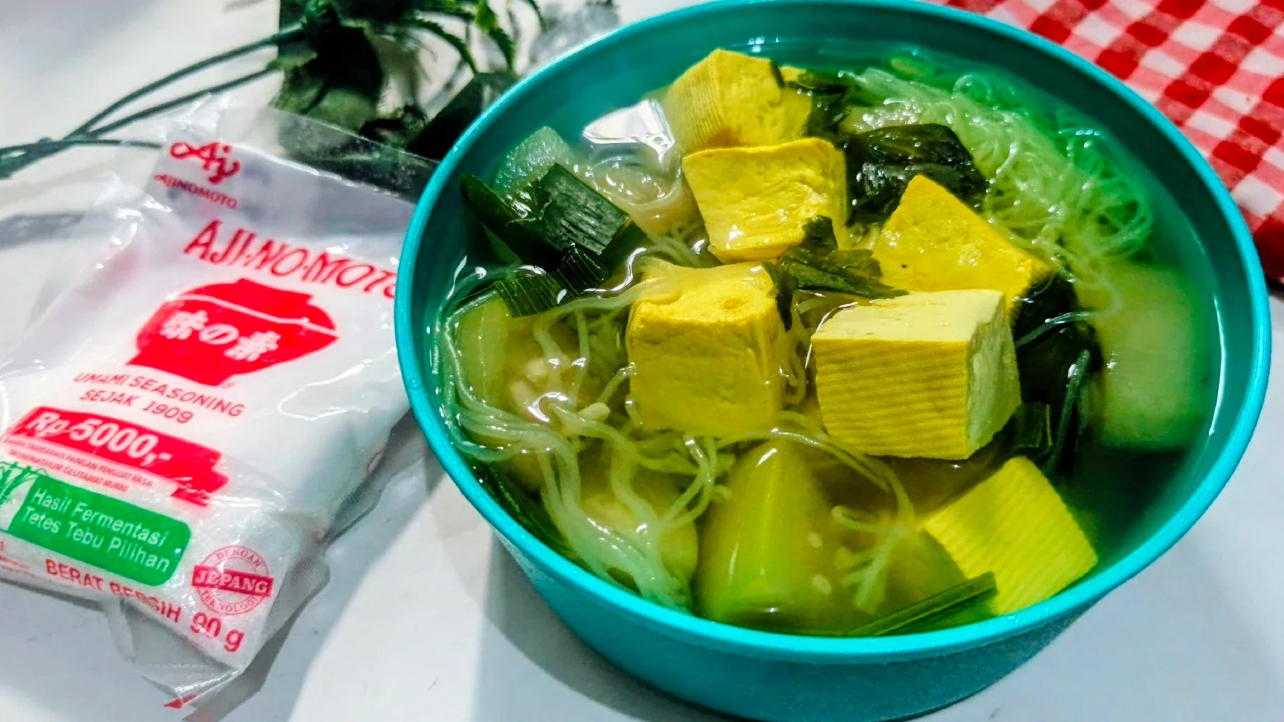 Sup tahu bihun labu air
