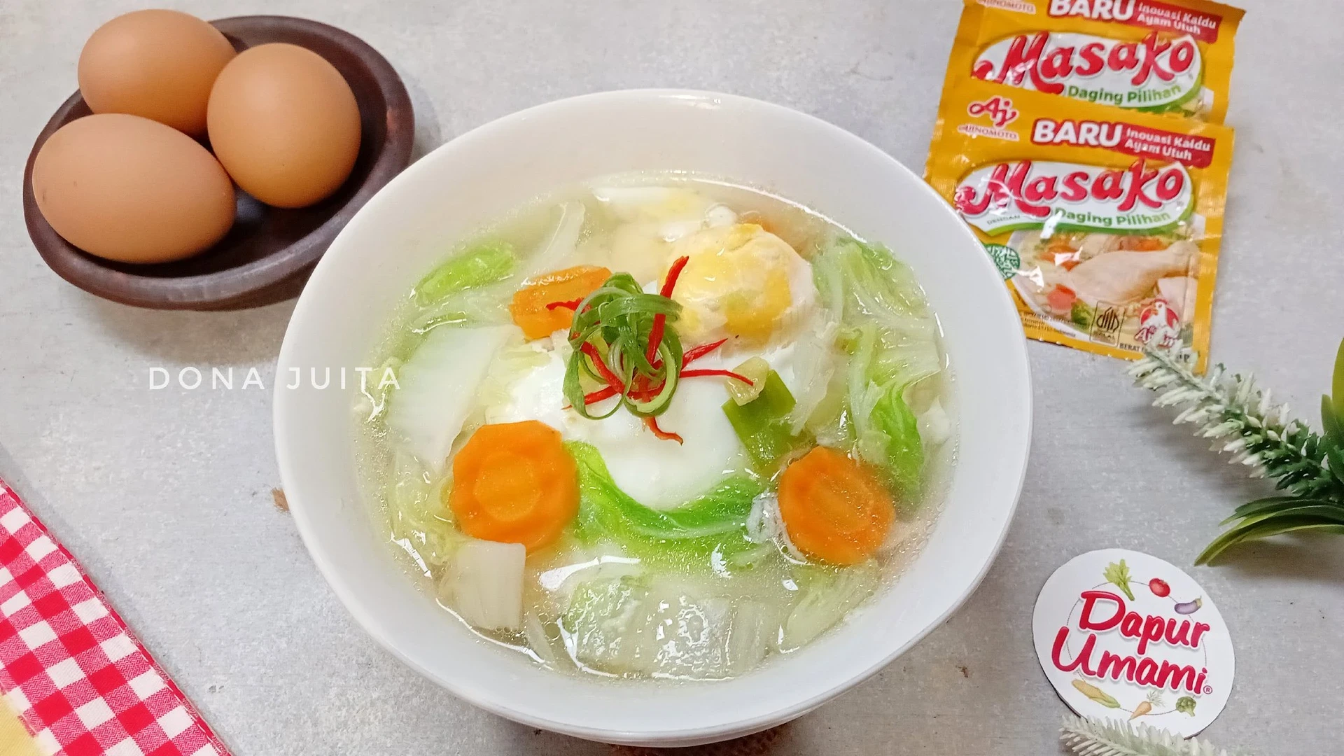 Sup Telur Sawi Putih