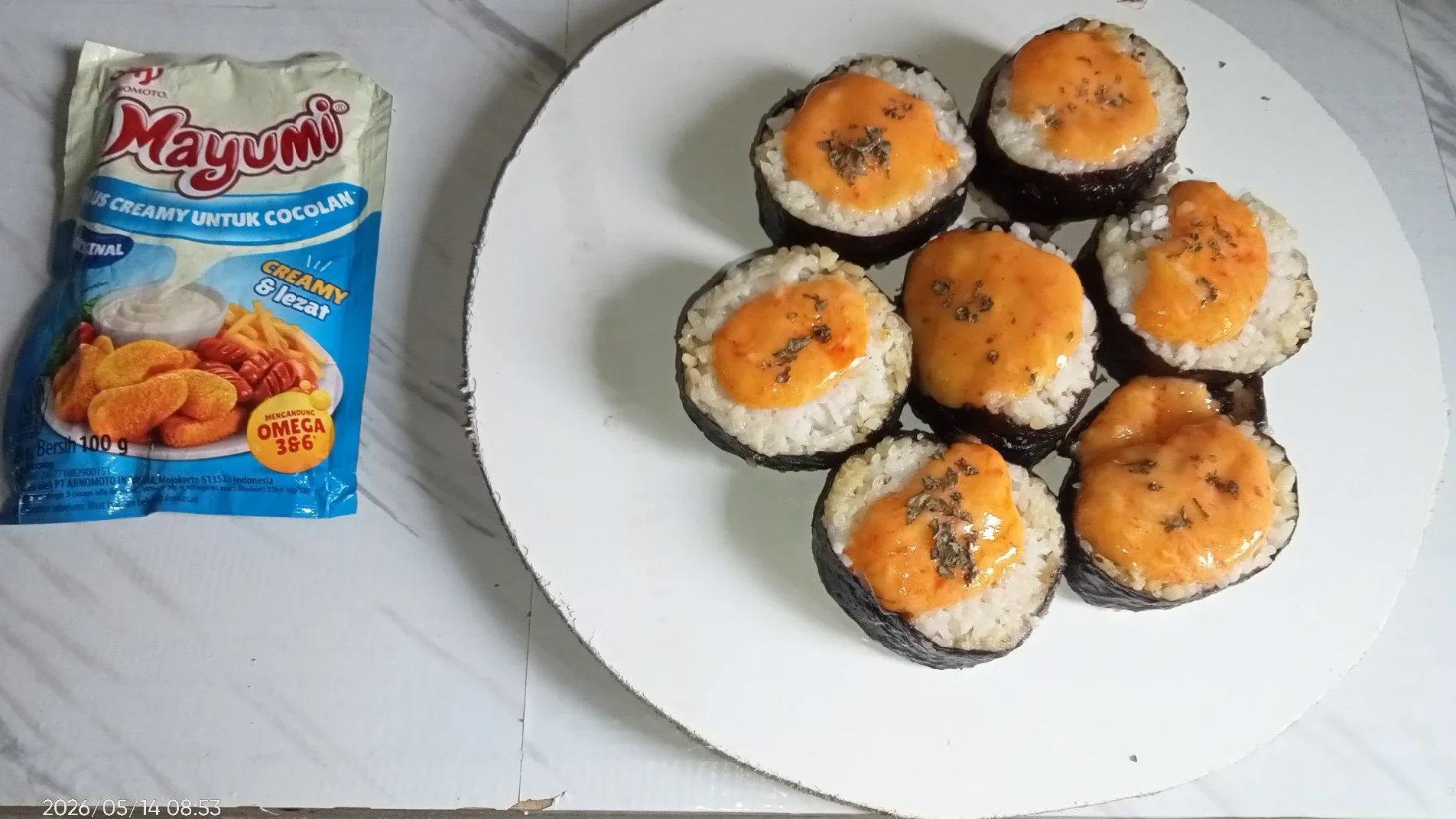 Sushi Homemade dengan Saus Mayumi ®