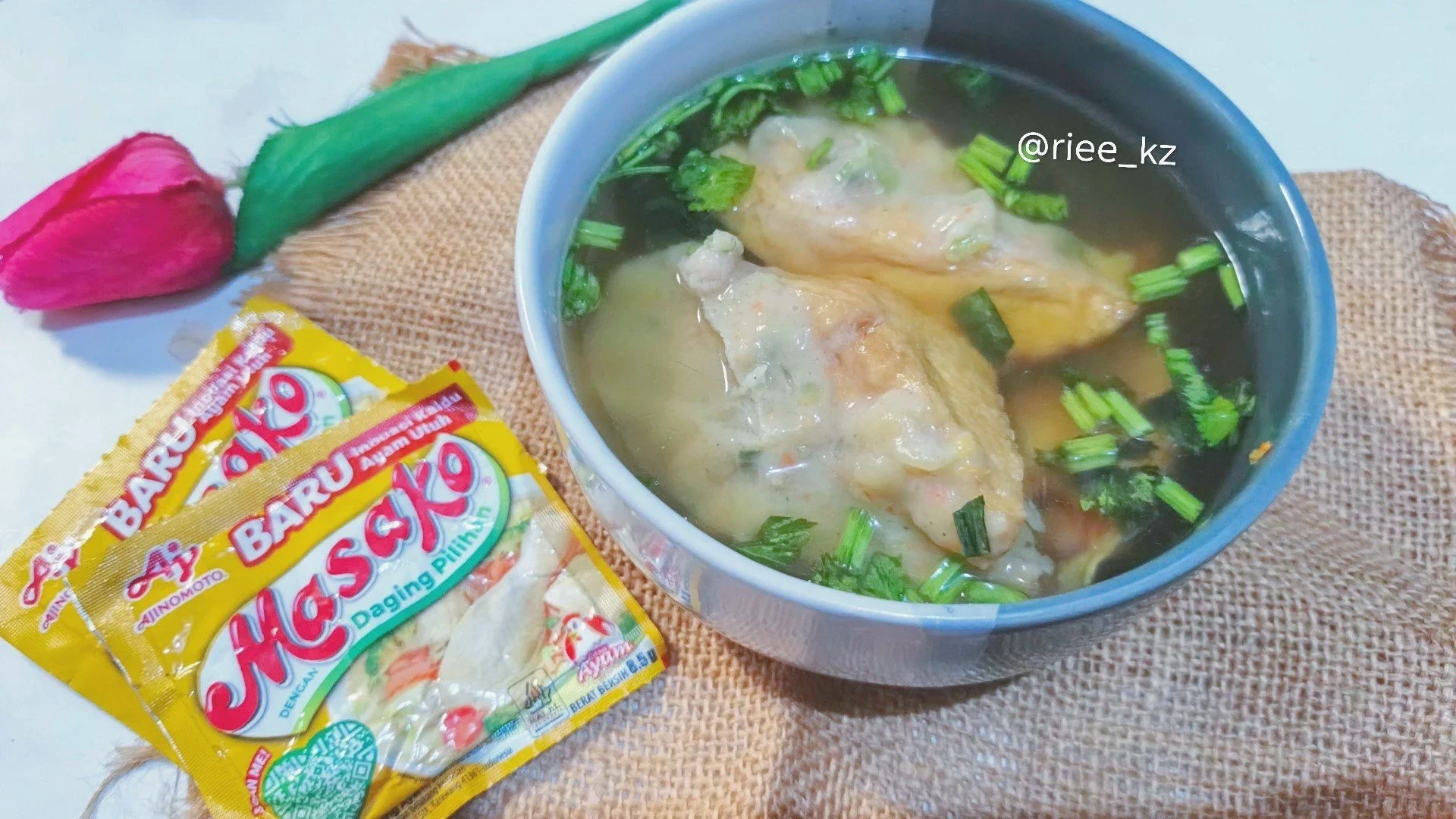 Tahu bakso kuah ala masako