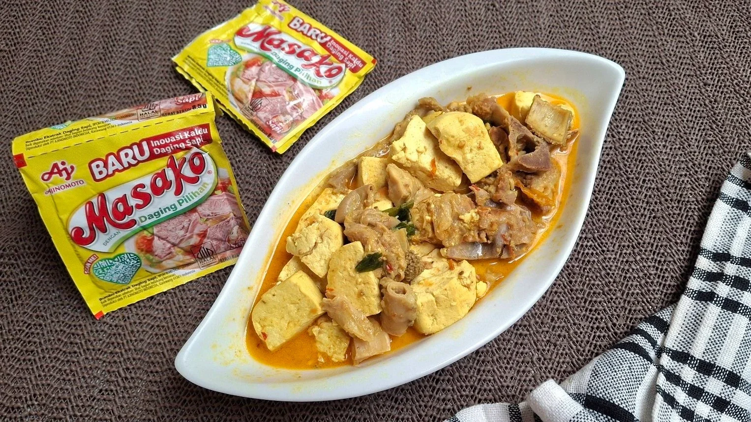 Tahu Cincang Bumbu Kuning ala Masako