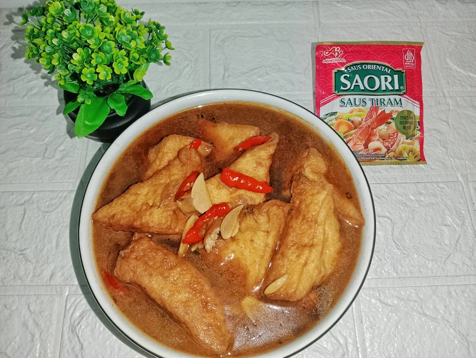 Tahu Coklat Saus Tiram