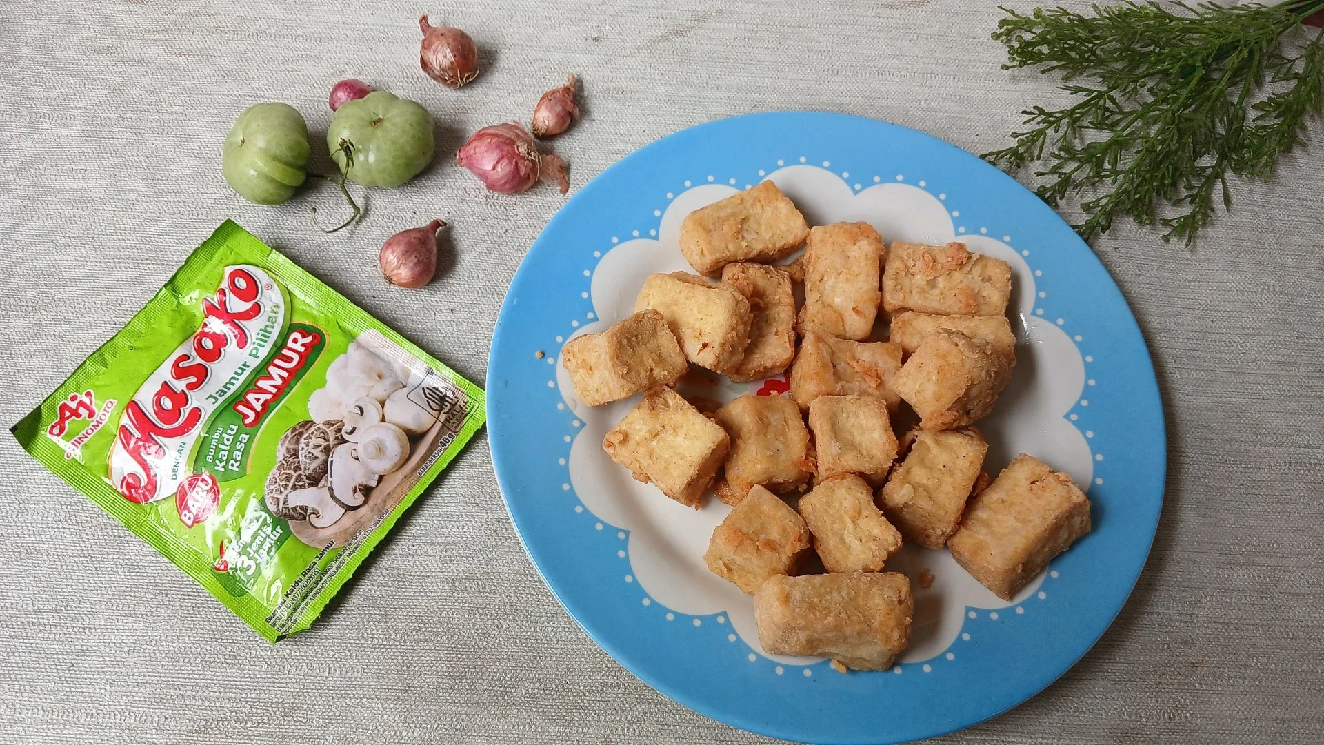 Tahu Dadu Goreng Masako