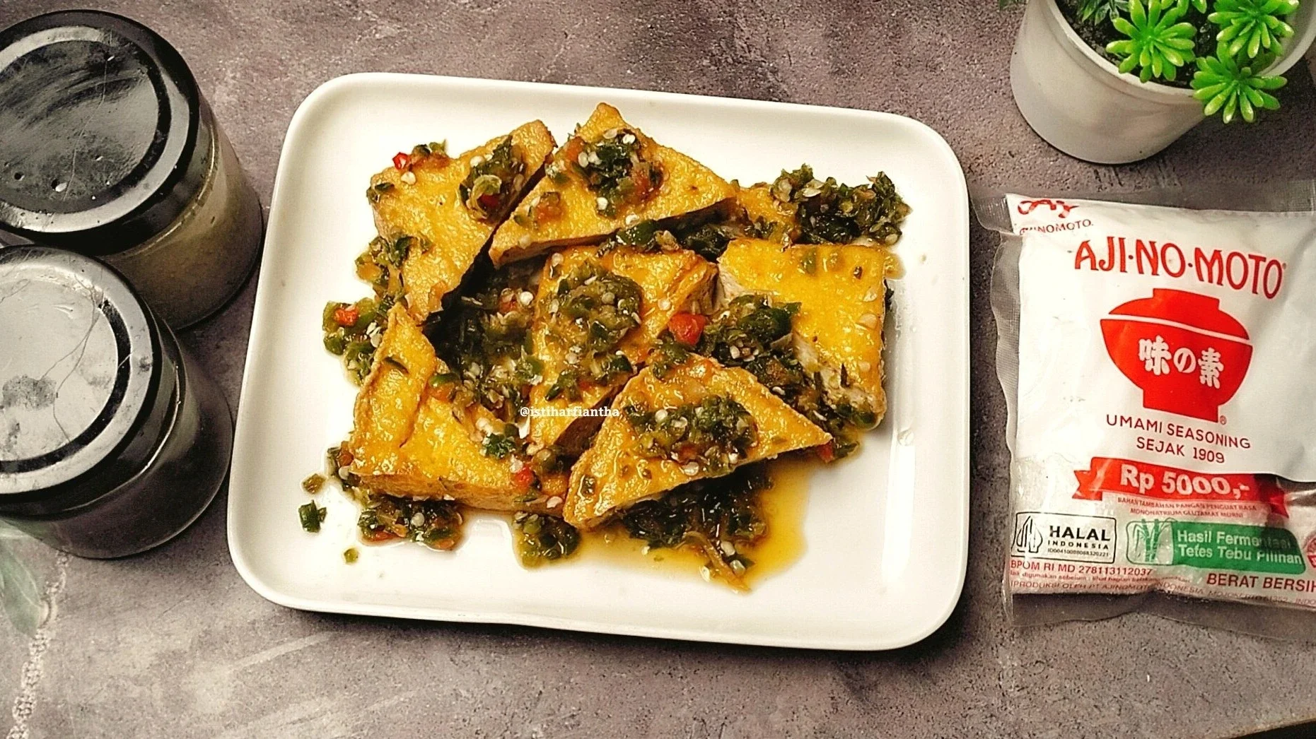 Tahu goreng cabe ijo ala AJI-NO-MOTO®