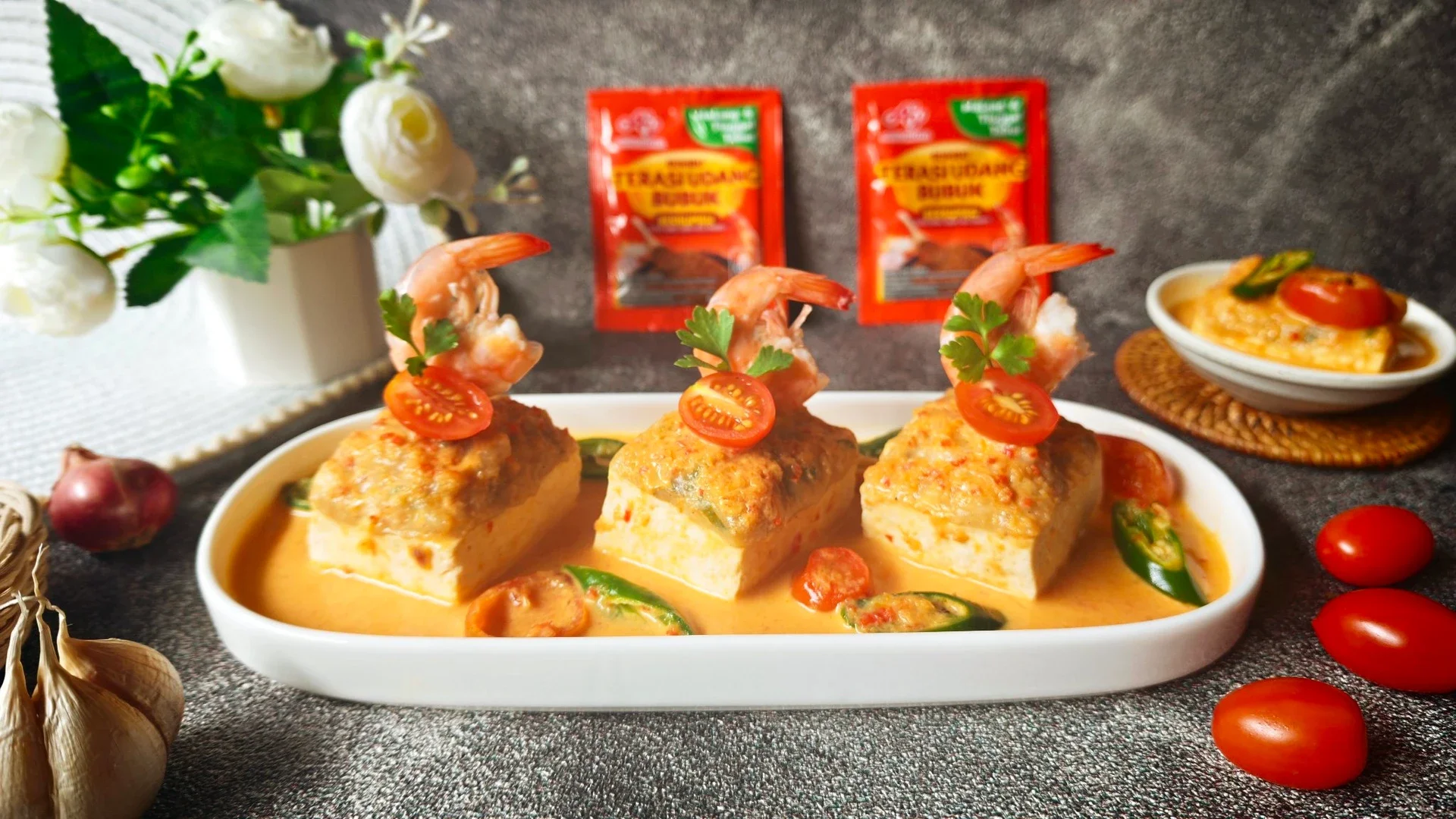 Tahu Udang Kuah Santan Terasi 