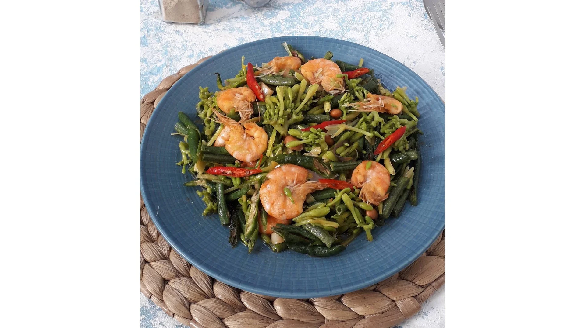 Tauco bunga pepaya udang