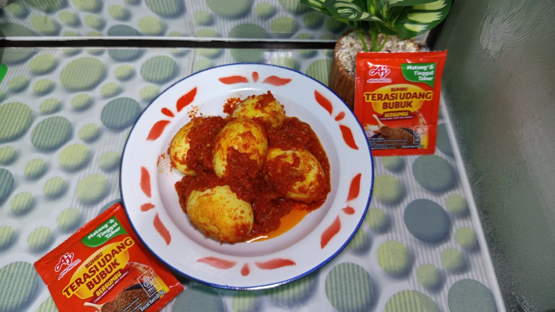 telur balado ala terasi udang ajinomoto