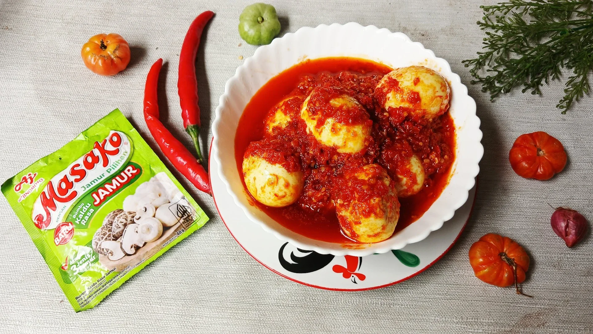 Telur Balado Masako  Jamur  #MasakanPenuhCinta