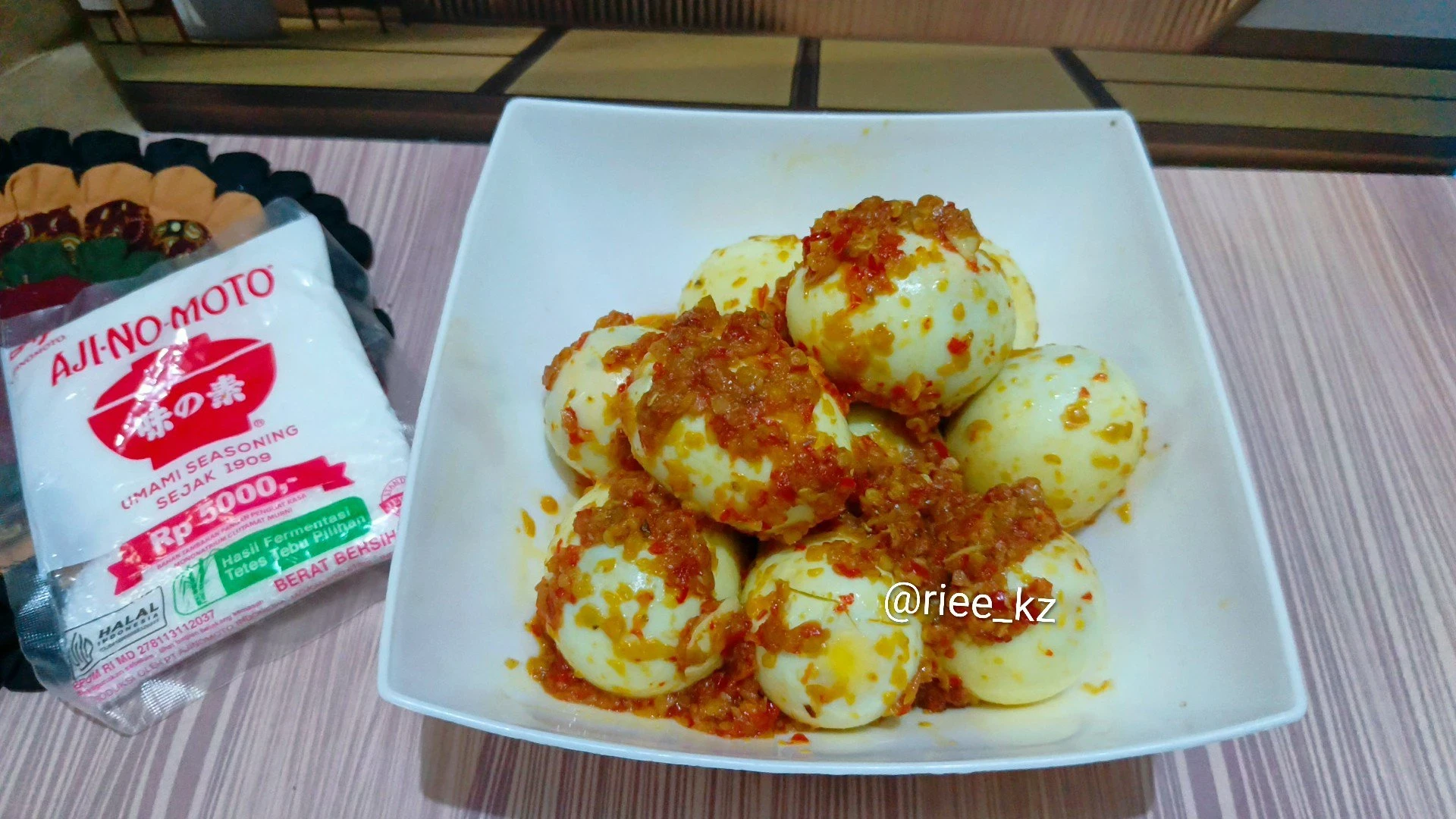 Telur balado tanpa tomat 