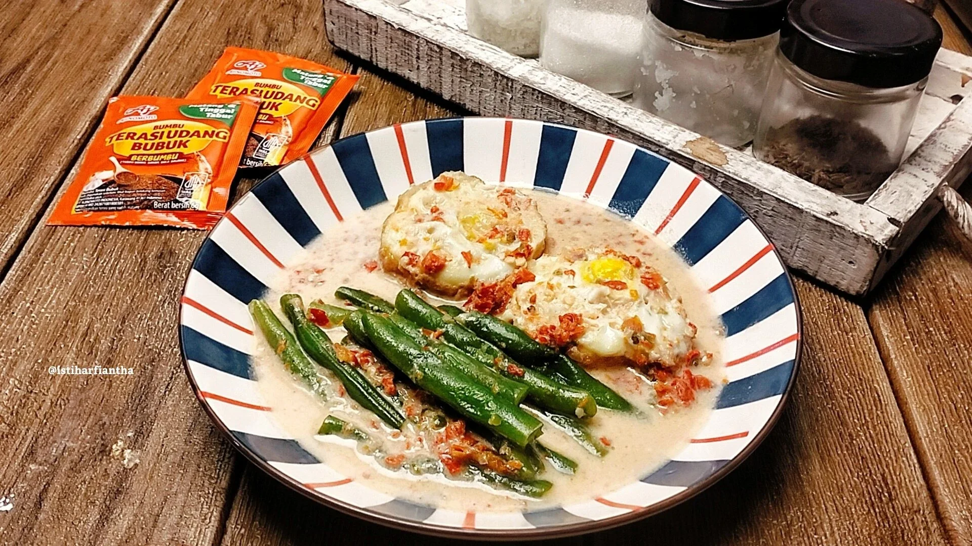 Telur Buncis Santan Pedas Terasi ala AJINOMOTO® Terasi Udang #NikmatTanpaDrama