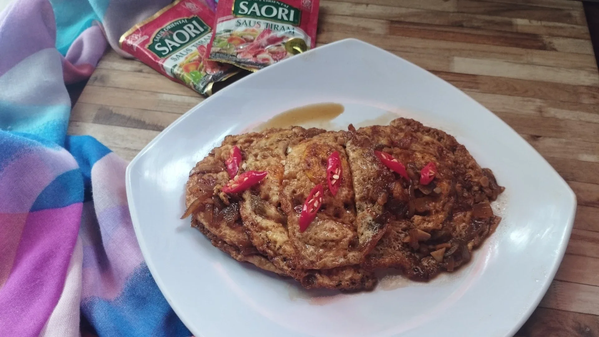 Telur Ceplok Masak Kecap ala Saori