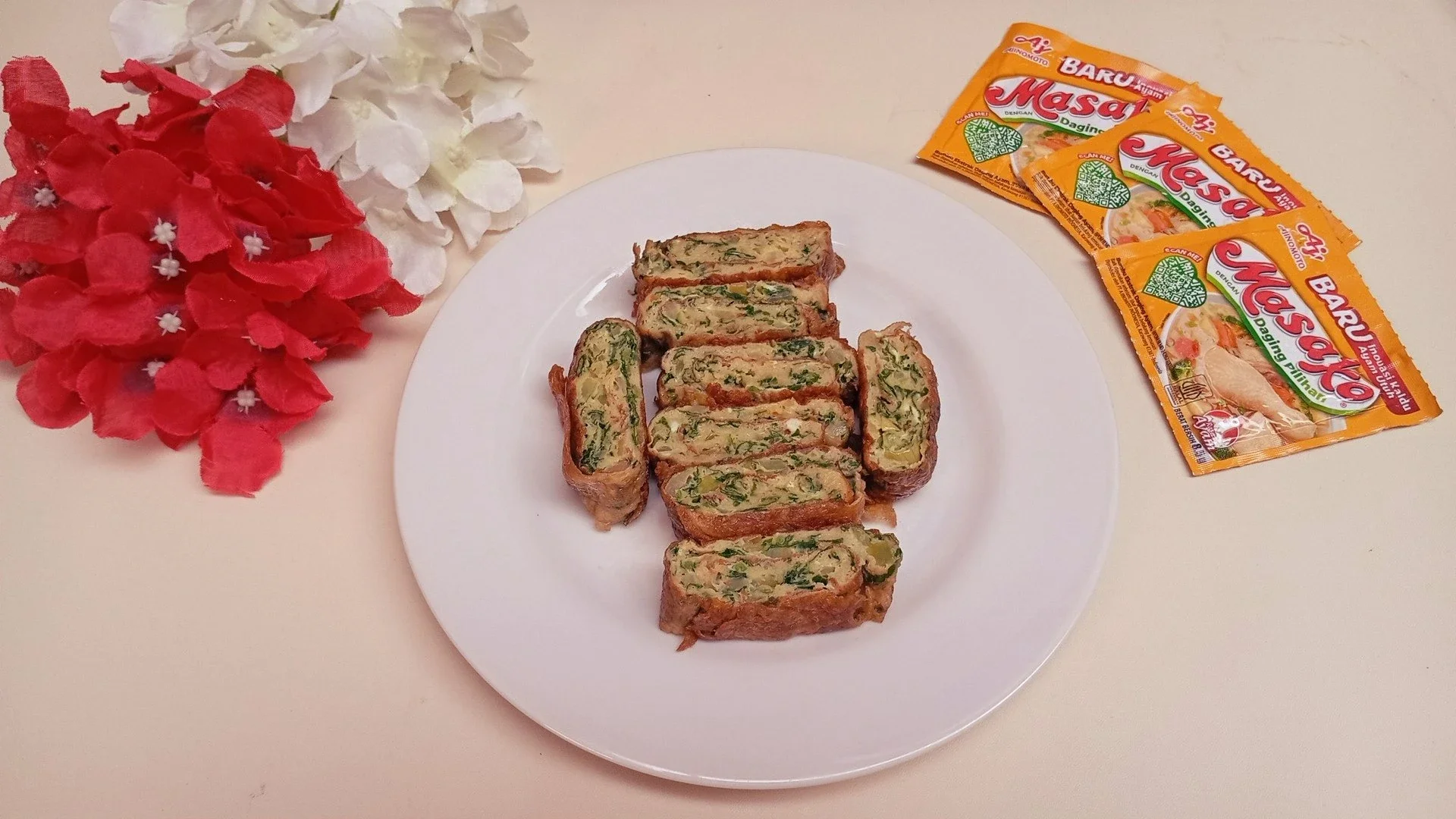 Telur Dadar Bayam ala Masako