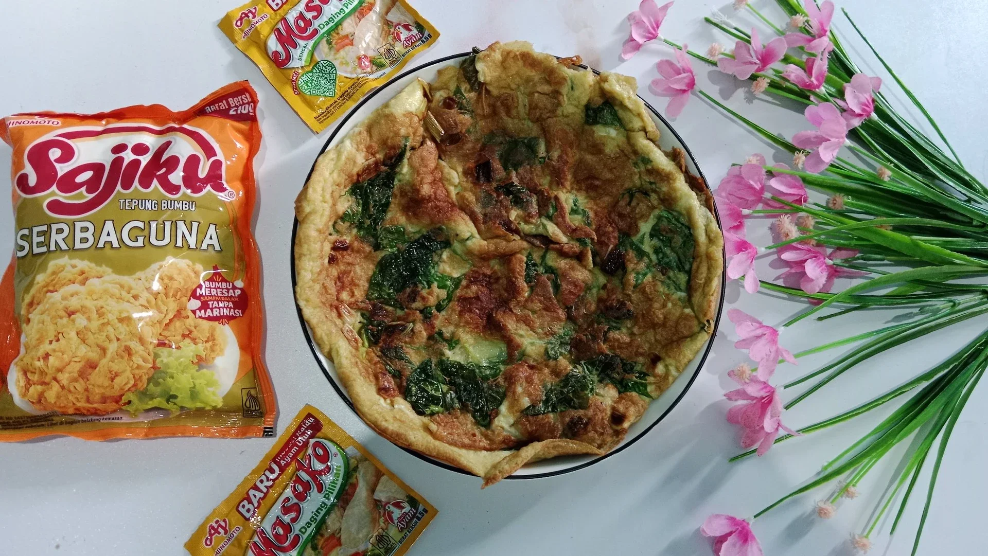 Telur Dadar Bayam