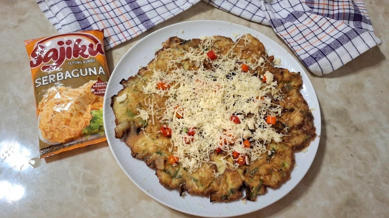 Telur Dadar Pedas Keju