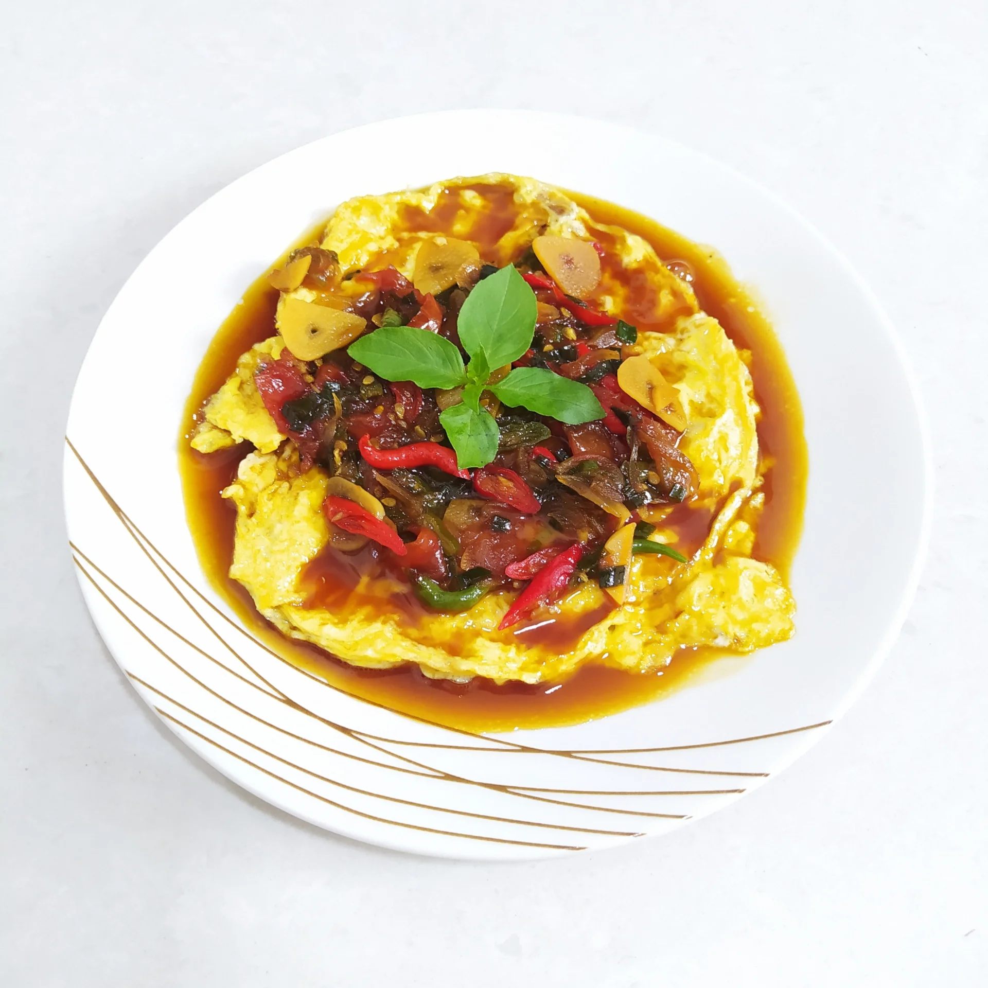 Telur Dadar Saus Gurih