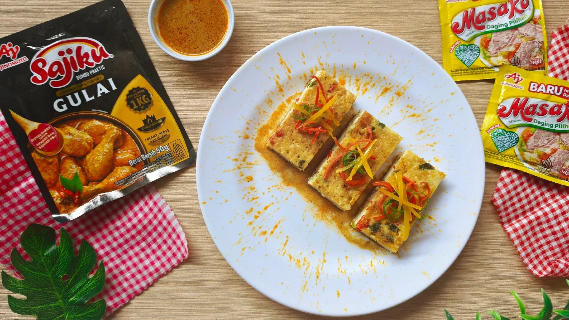 Telur Dadar Tahu Kuah Gulai 