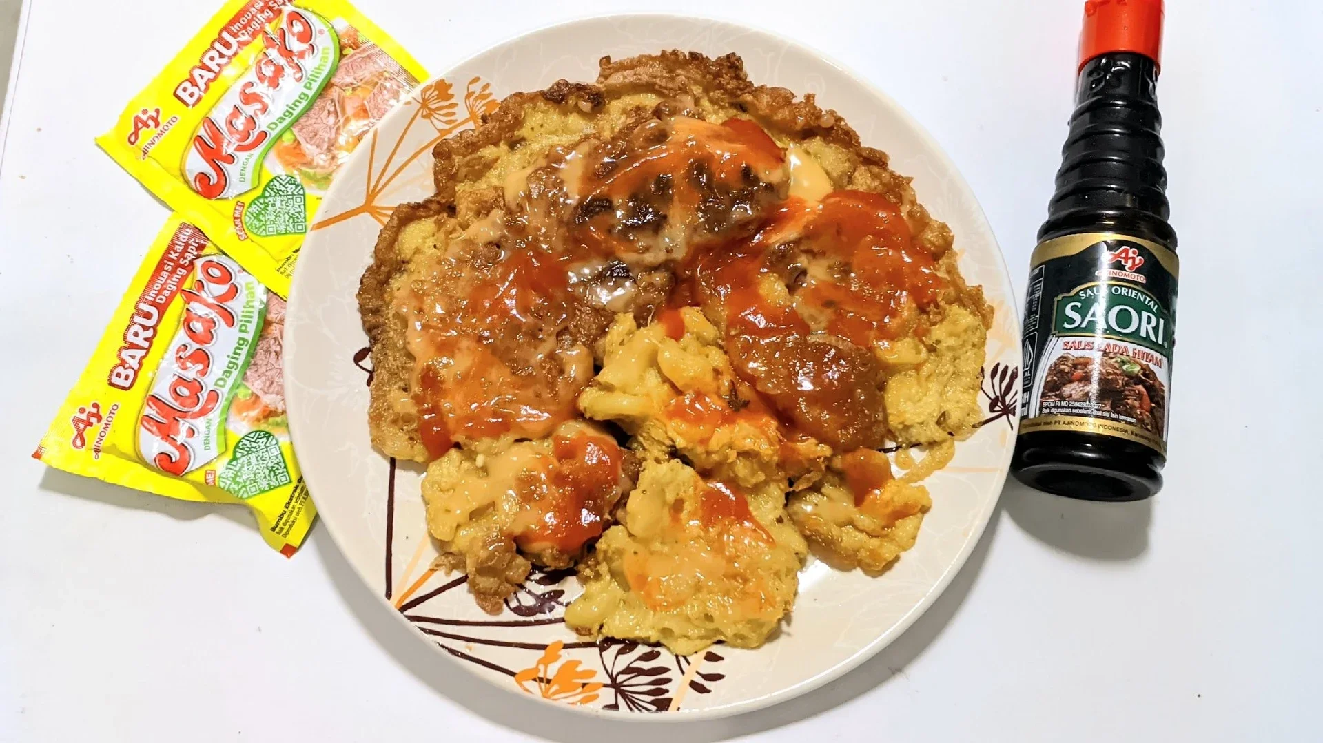 Telur Dadar Makaroni Lada Hitam