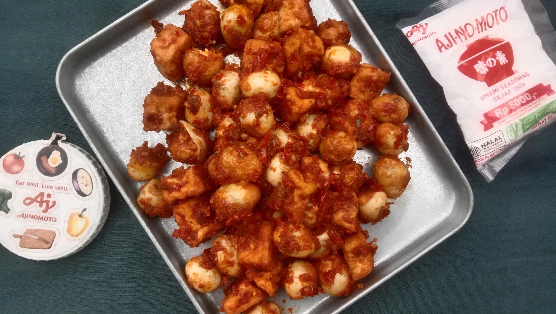 TELUR PUYUH TAHU BALADO 