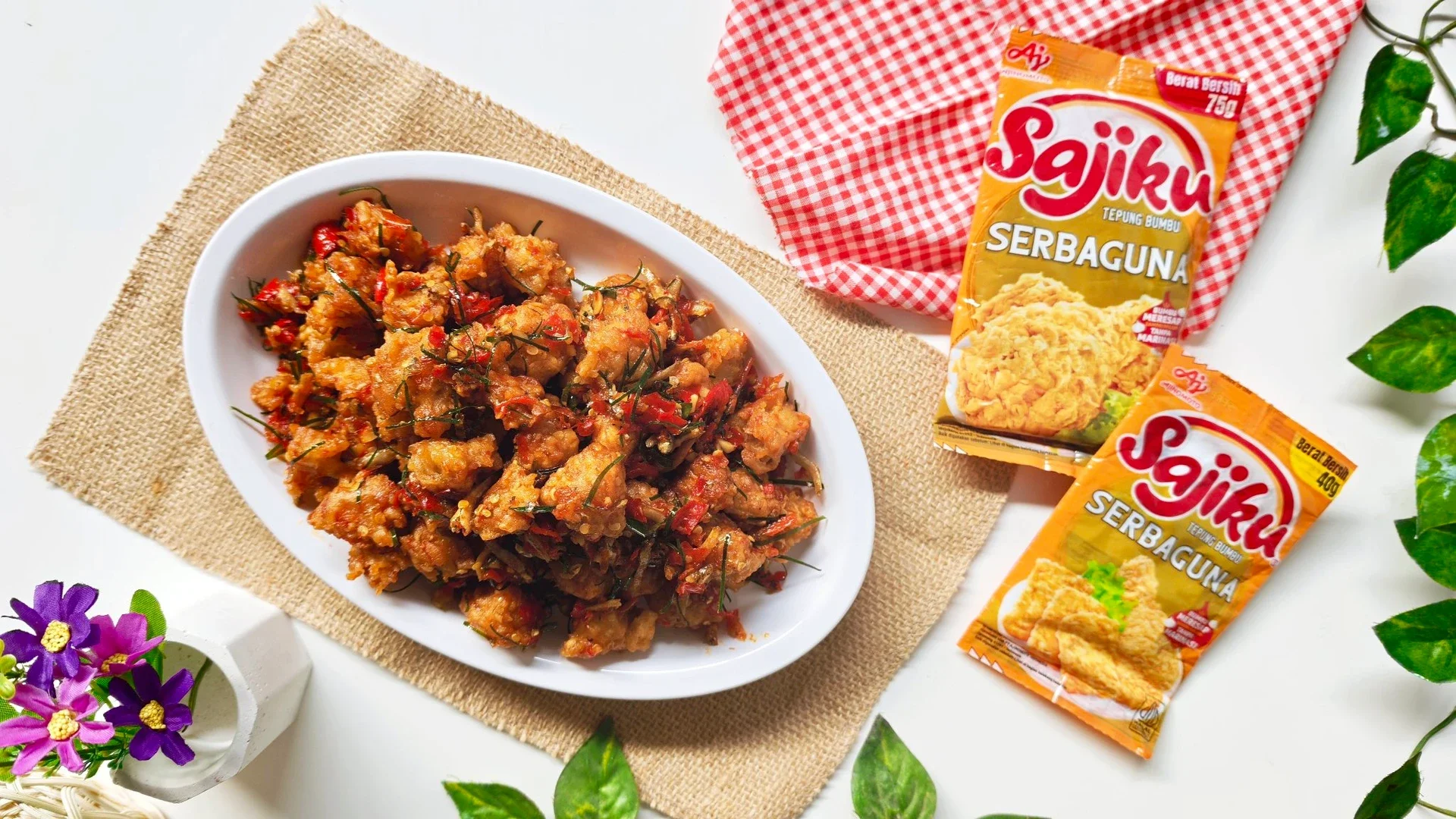 Tempe Kriuk Pedas Daun Jeruk