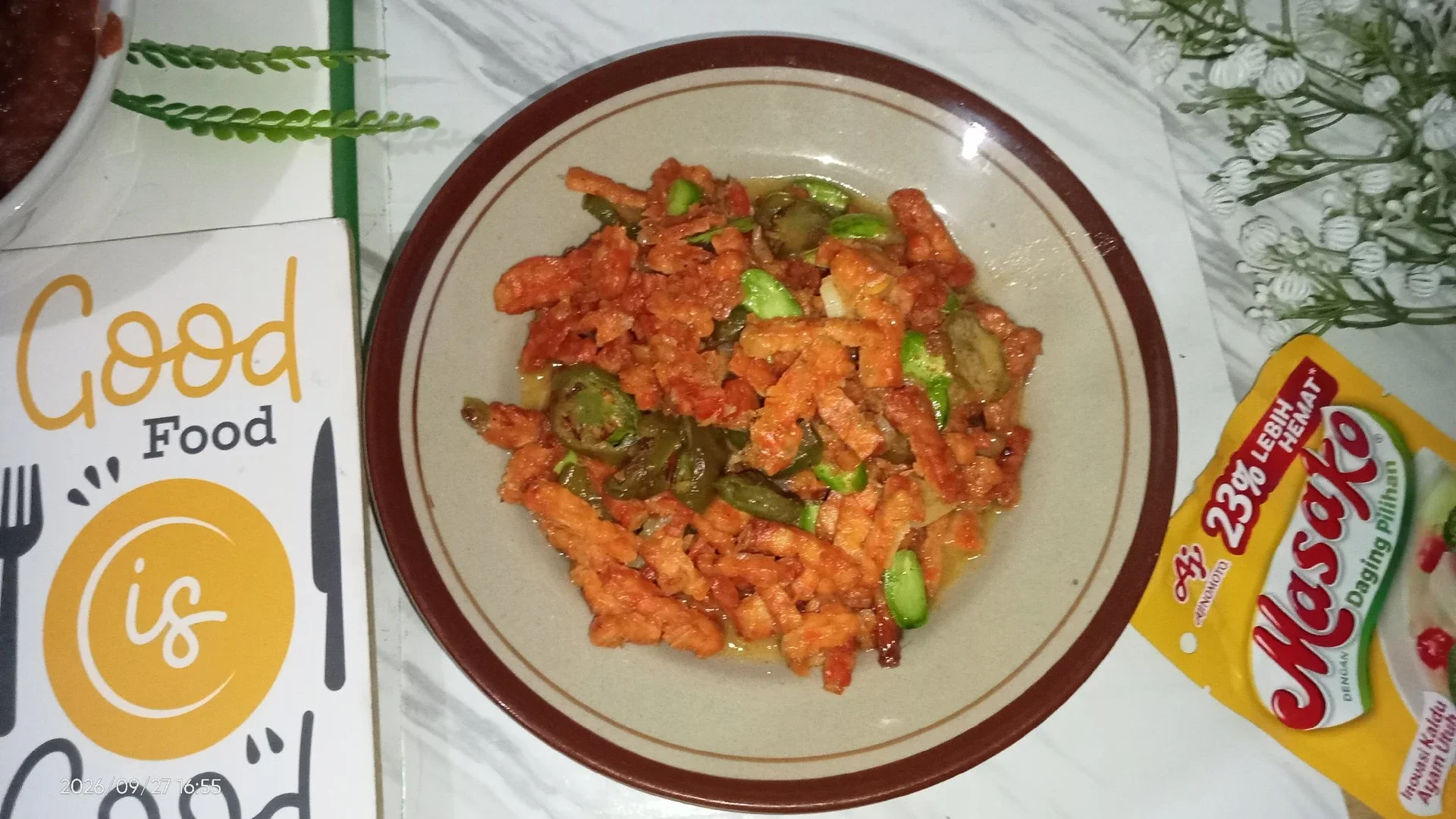 Tempe oseng pedas petai