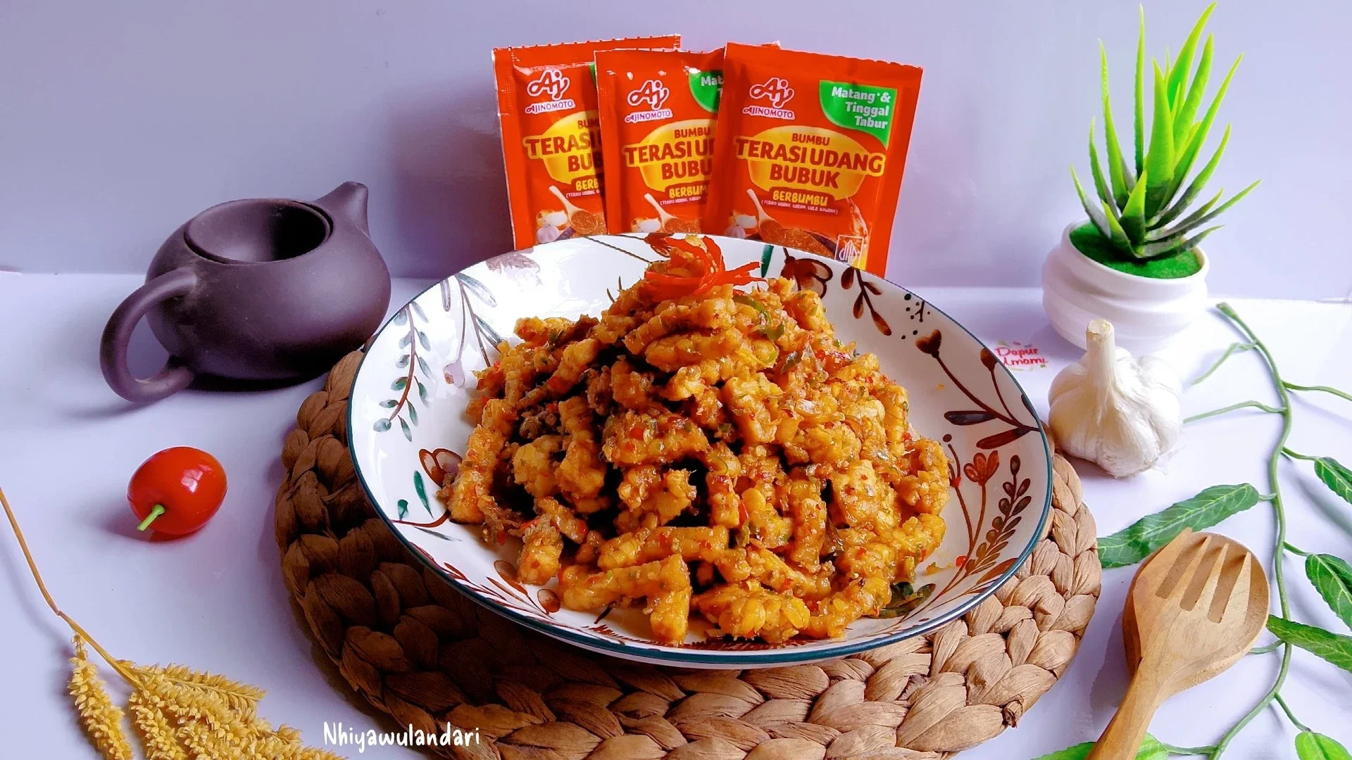 Tempe Teri Pedas Daun Jeruk ala Ajinomoto 