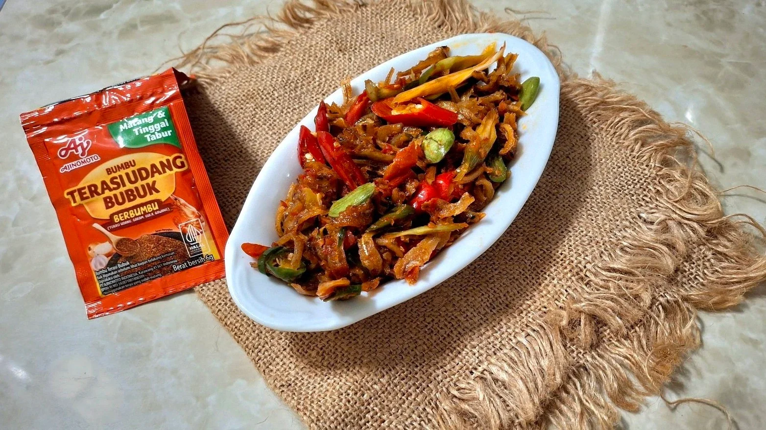 Teri Jengki Masak Pedas