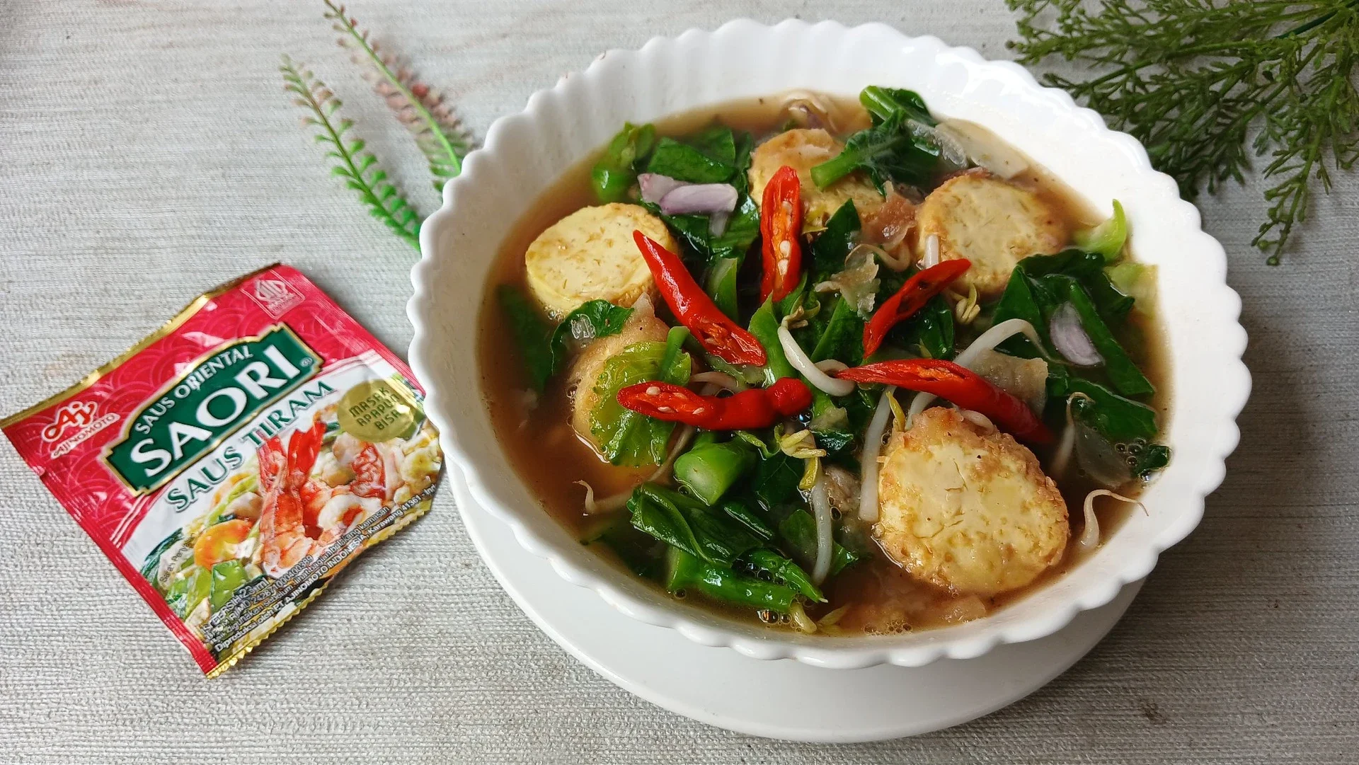Tofu Kailan Toge Saus Tiram